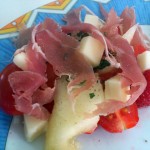 Ils l’ont fait ! – Salsa tomates, fraises, pastèques et jambon aoste salsa-tomates-fraises-melon-canari-ghislaine