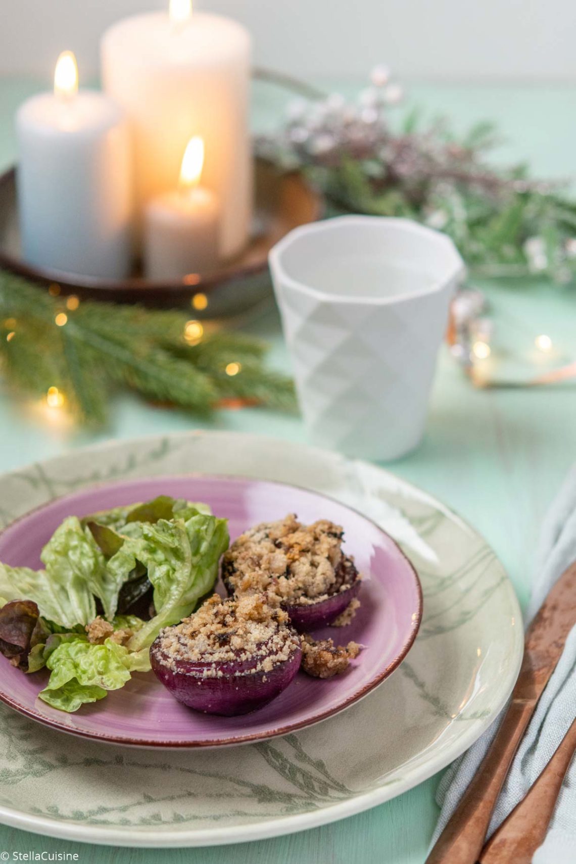 Recette de Noël végétarien : oignons rouges confits en crumble  Recettes faciles, recettes 